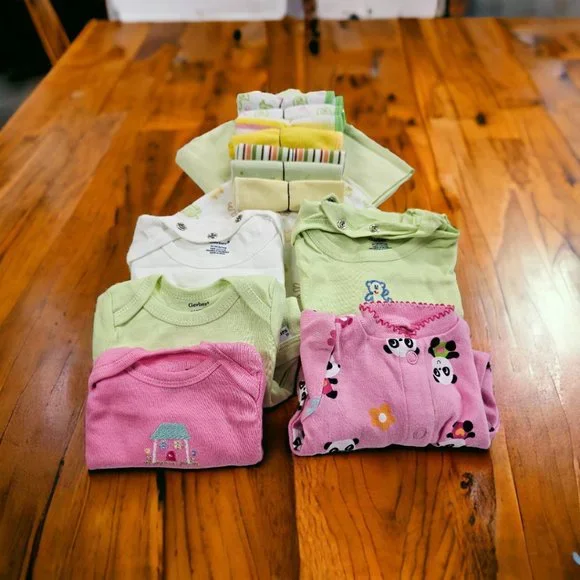 Little Baby Clothes Washcloths Blanket Bundle Set Newborn Bundle